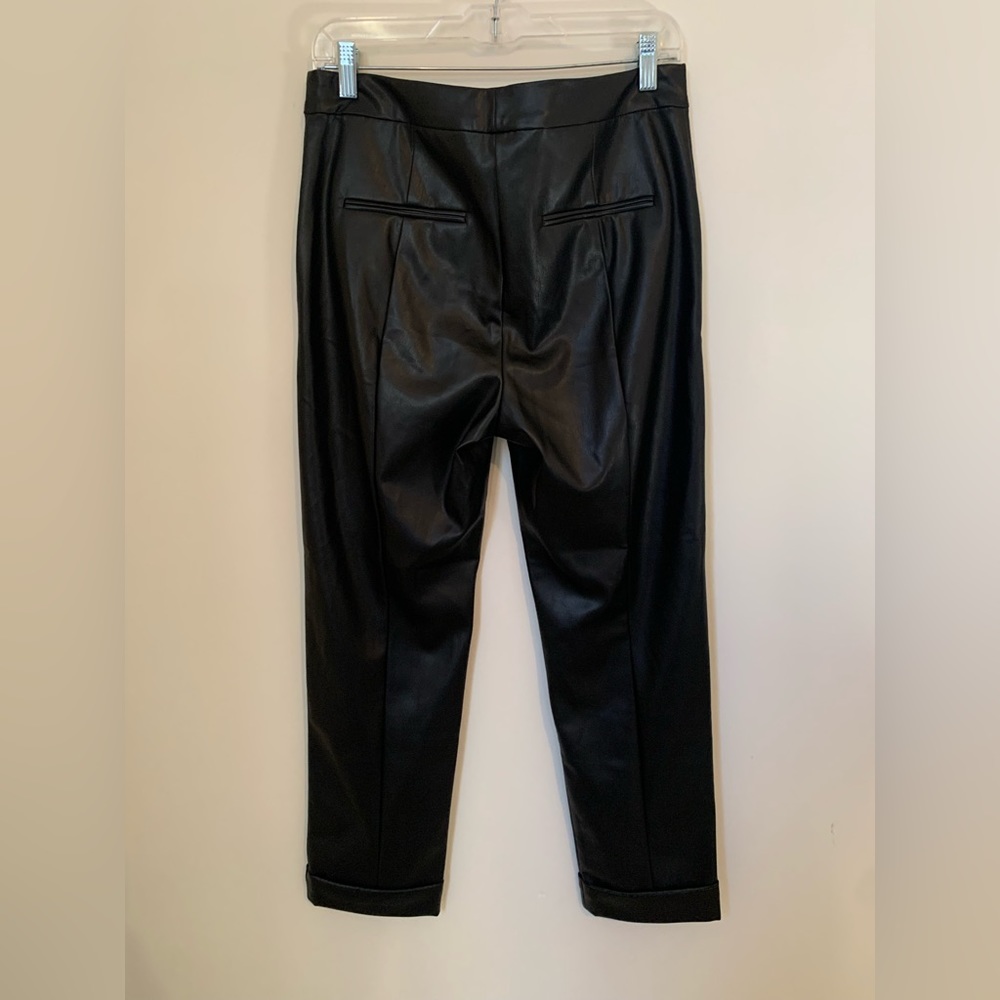 Ann Taylor Cuffed Ankle Faux Leather Pant Size 6 - Picture 7 of 7